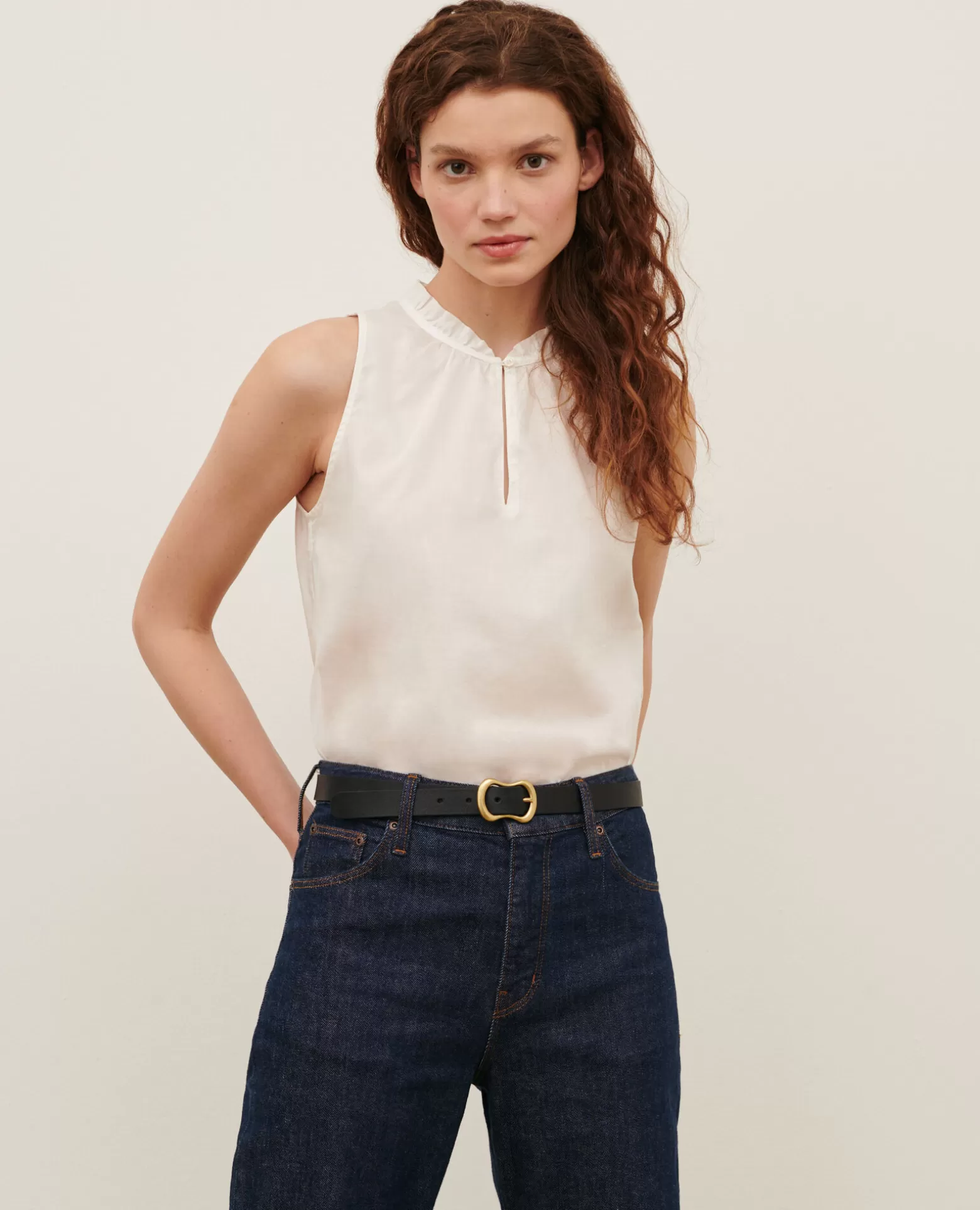 Blusen & Hemden | Comptoir des Cotonniers Top Aus Baumwollvoile 01 White